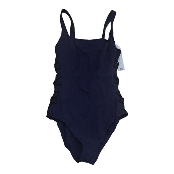 Amoressa Women's Bondi Moonraker Navy One-Piece Swimsuit Vacation Beach Sz 12 - Picture 6 of 10